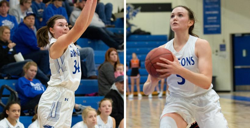 Madi McClain (left) and Karenna Gerber are two of five returning junior starters for Halstead, one of the favorites in a loaded CKL girl's division. (Photos courtesy Halstead Yearbook)