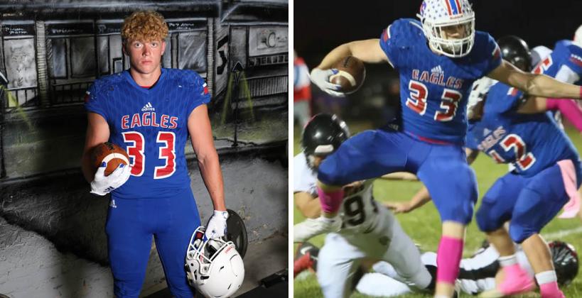 8-Man I Top 8: Brayden Collins (Photos: L-Bree McReynolds-Baetz, R-Gallagher Martin)