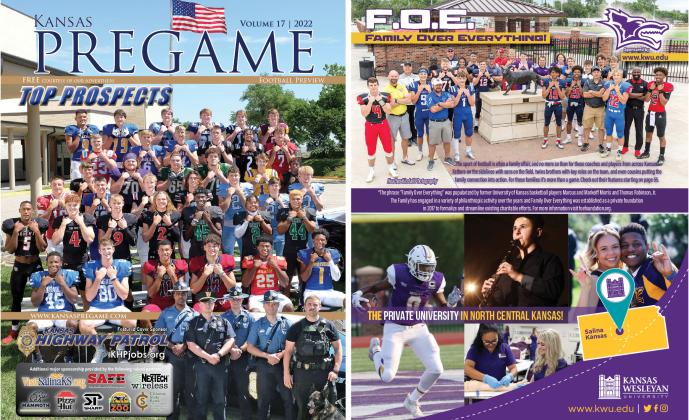 The first look at the 2022 Football Preview cover and inside cover featuring the state's top prospects and some of the state's top football families. (Cover shot: Joey Bahr; Inside Cover F.O.E. shot: Heather Kindall)