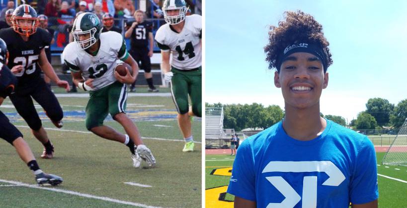 Chapman's Izek Jackson, a subject of our Sharp Performance Top Prospect coverage, signed with Butler Community College. (Left photo by CHS Journalism, right photo by John Baetz) Chapman's Izek Jackson, a subject of our Sharp Performance Top Prospect coverage, signed with Butler Community College. (Left photo by CHS Journalism, right photo by John Baetz)