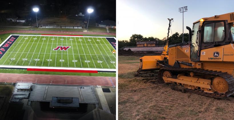 Jeff West and Girard are just two of many fields resurfaced by Kansas Turf (Photos courtesy Kansas Turf)