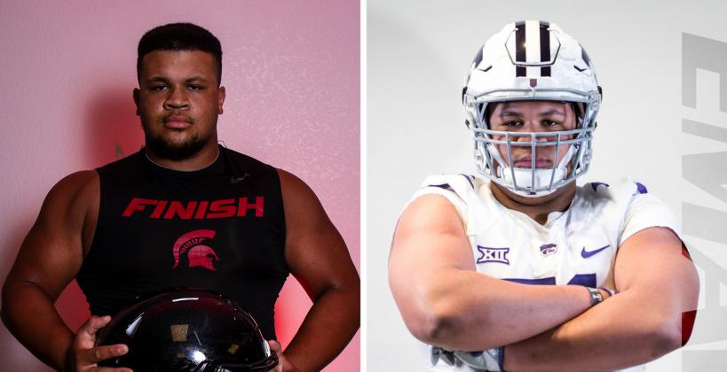 Emporia lineman Myles Livingston, who was part of our "Weighting Game" feature, will accept a Preferred Walk-On offer from K-State. (Left photo by Joey Bahr, right photo courtesy Myles Livingston) Emporia lineman Myles Livingston, who was part of our "Weighting Game" feature, will accept a Preferred Walk-On offer from K-State. (Left photo by Joey Bahr, right photo courtesy Myles Livingston)