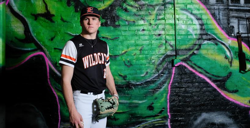 Elkhart senior Kage Ralstin overcomes challenges to achieve baseball milestones. (Photo: Joey Bahr Photography)