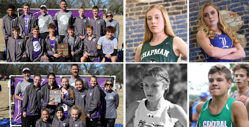 Top from left: Southeast of Saline boys were Regional Champs (Photo: Jessica Sprecker); Regional champion Chapman's Taylor Briggs (File Photo); Regional champion Lincoln's Jaycee Vath (File Photo). Bottom row from left: Regional runner-up Southeast of Saline girls (Photo: Jessica Sprecker); Regional champion Maize South's Alexa Rios (Photo: Huey Counts); Regional champion Hutch-Central Christian's Collin Oswalt (Photo: Huey Counts)