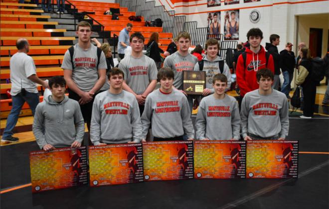 Marysville is sending 10 wrestlers to state including five regional champions. (Photo courtesy MHS Bulldog Boosters)