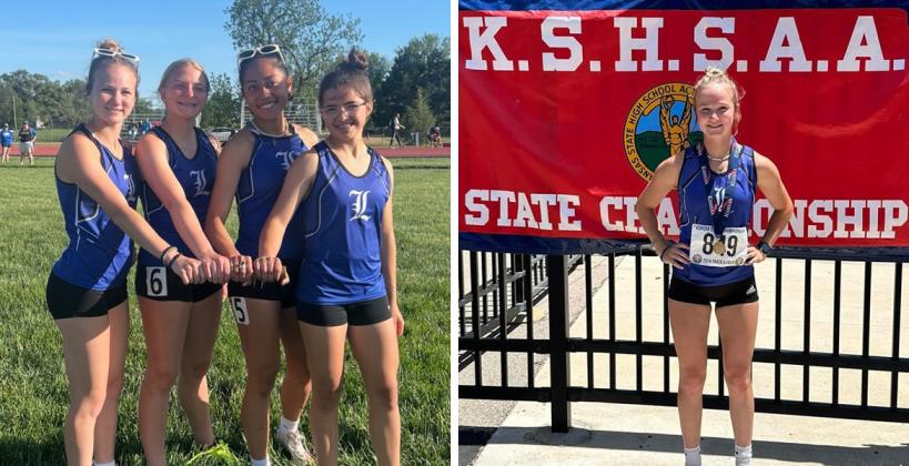 Lincoln senior Bentley Smith joined forces with Ashton Lyne, Hazel Metz and Alyssa Lopez to form a record-breaking 400 meter relay team. She also ran to a fifth place finish at state track. (Photos: Submitted)