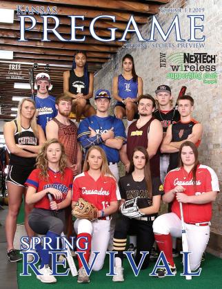 In early March, 13 of the state’s top spring sports athletes gathered at the new Sharp Performance gym in downtown Salina to take part in the cover shoot for this all new magazine. Each athlete is profiled inside the magazine as part of the “Spring Revival” feature. (Photo by Everett Royer)
