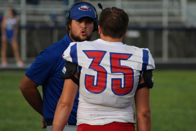 Canton-Galva assistant Tyler O'Connor will face his former head coach when top ranked Canton-Galva faces off against Little River and new coach Kevin Ayers tonight. (Photo by Braylee Doughman)