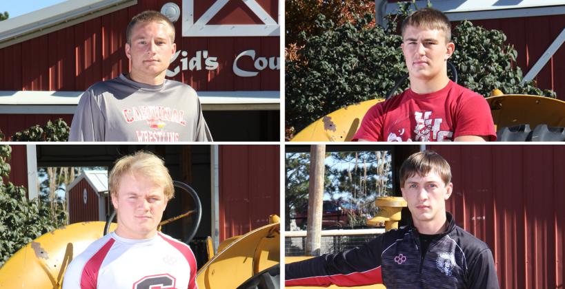 Clockwise from top left: Nick Davenport, Wyatt Pedigo, Taylon Peters and Dayton Porsch. (Photos by Bree McReynolds-Baetz)