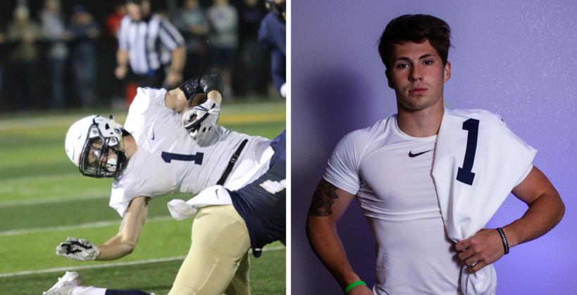 Mill Valley running back Cameron Young, part of our weight room feature, will play at Baker University. (Left photo by Susan Goodwyn, right photo by Joey Bahr) Mill Valley running back Cameron Young, part of our weight room feature, will play at Baker University. (Left photo by Susan Goodwyn, right photo by Joey Bahr)