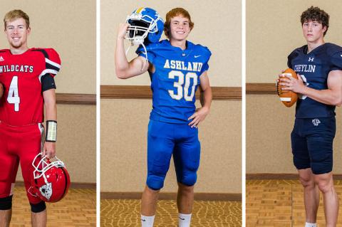 Cunningham's Luke McGuire, Ashland's Kale Harris, and Cheylin's Logan McCarty are among the All-Stars selected to represent Kansas in upcoming games with Colorado All-Stars. (Photos: Heather Kindall Photography)
