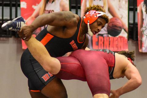 Bonner Springs senior Caleb Willis is one of the top ranked wrestlers in Kansas. (Photo by Nick Verbenec, www.nickverbenecphotography.com)
