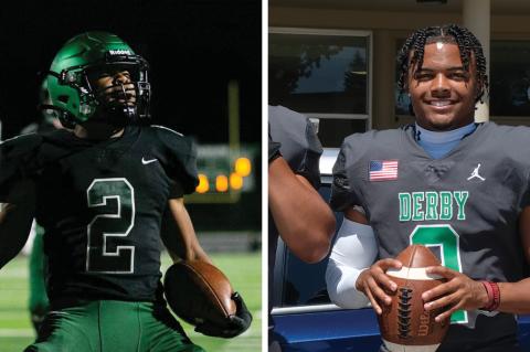 KFBCA Top 11: Dylan Edwards, Derby (Left photo by Nathan Alspaw/Derby Informer; Right photo by Joey Bahr)