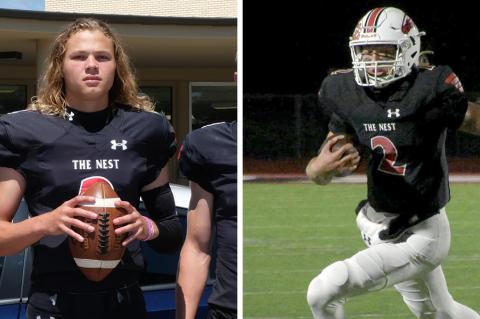 (Left photo by Joey Bahr for Kansas Pregame; Right photo by Carter Smith/OneMaize Media)