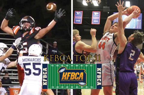 KFBCA Top 11, Eli Johnson, Beloit (Left photo by Jaci Carter; Right photo by Cyndy Fulhage)