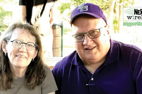 Dale Leech (right), pictured with wife Carolyn, started broadcasting Minneapolis high school sports and community events  in the early 2000s and later helped found the Minneapolis High School Sports Hall of Fame. (Courtesy Photo)