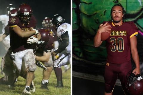 8-Man II Top 8: Jayvon Pruitt (Photos: L-Everett Royer; R-Bree McReynolds-Baetz)