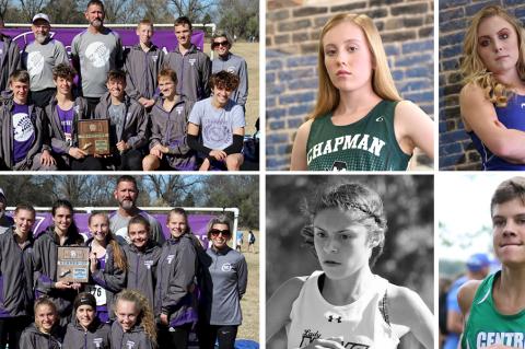 Top from left: Southeast of Saline boys were Regional Champs (Photo: Jessica Sprecker); Regional champion Chapman's Taylor Briggs (File Photo); Regional champion Lincoln's Jaycee Vath (File Photo). Bottom row from left: Regional runner-up Southeast of Saline girls (Photo: Jessica Sprecker); Regional champion Maize South's Alexa Rios (Photo: Huey Counts); Regional champion Hutch-Central Christian's Collin Oswalt (Photo: Huey Counts)