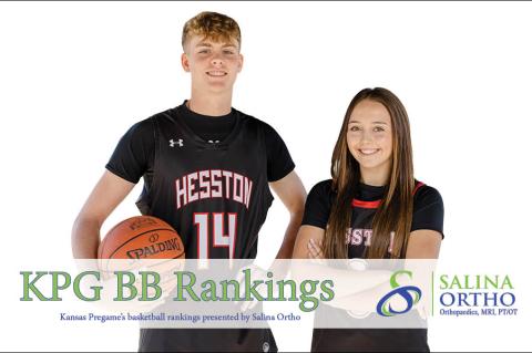 Hesston basketball is carrying on its tradition of success on the hardwood behind seniors Reed Friesen (left) and Kendal Brueggen. (Photo: Heather Kindall Photography)