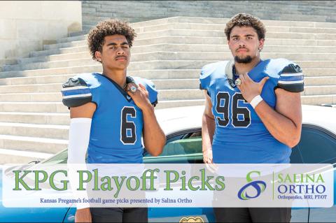 Gardner Edgerton's Bravin Powell and Isaiah Williams earned cover nods as two of a select few back from the Blazers' 6A title a year ago. Now they have GEHS on the verge of their third straight title game appearance. (Photo: Heather Kindall)