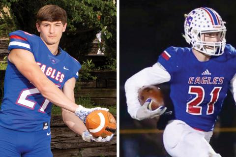 Kansas Pregame 8-Man Top 8: Tyson Struber (Left photo by Julie Kuhlmann, right photo by Bob Hunter)