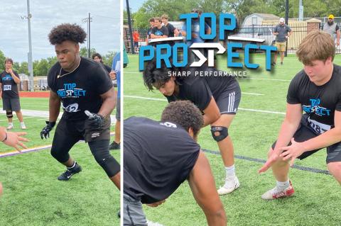 The offensive line group presented possibly the best group of players in attendance at Monday's Sharp Performance Top Prospect event in Salina. (Photos by Josh Warner)