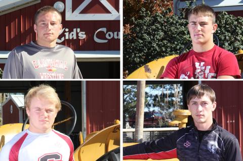 Clockwise from top left: Nick Davenport, Wyatt Pedigo, Taylon Peters and Dayton Porsch. (Photos by Bree McReynolds-Baetz)