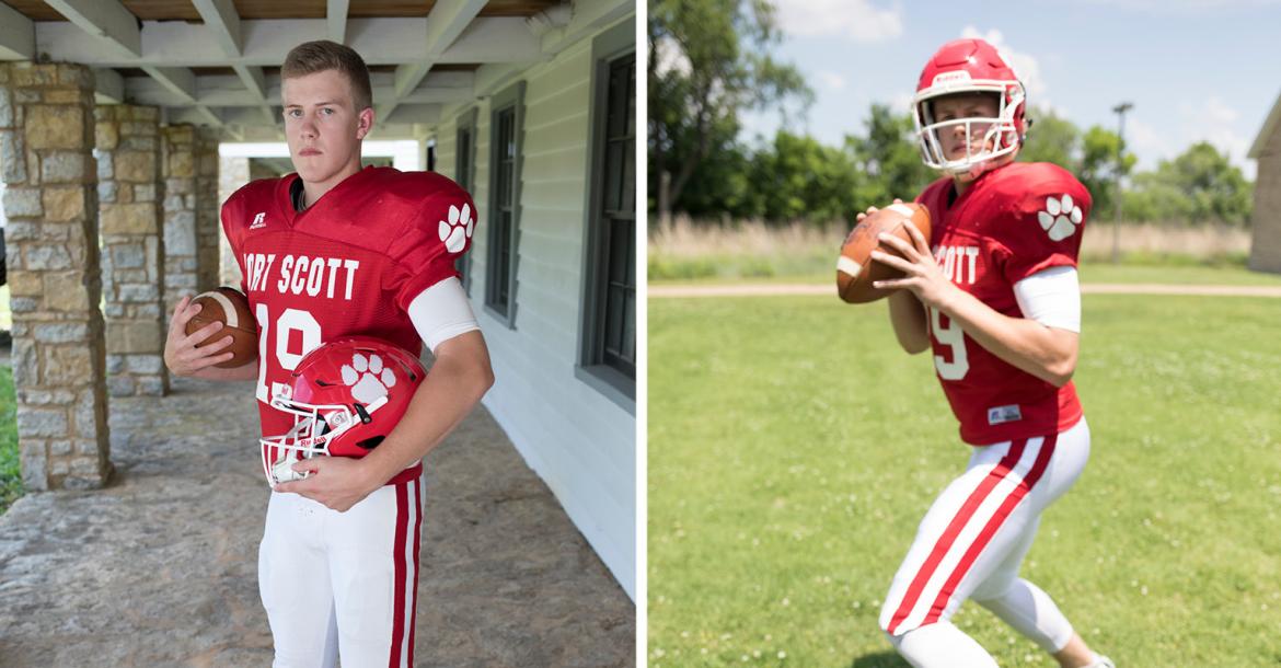 Fort Scott QB Matt Campbell, a 2018 coverboy, will play baseball at Fort Scott Community College. (Photos by Derek Livingston)