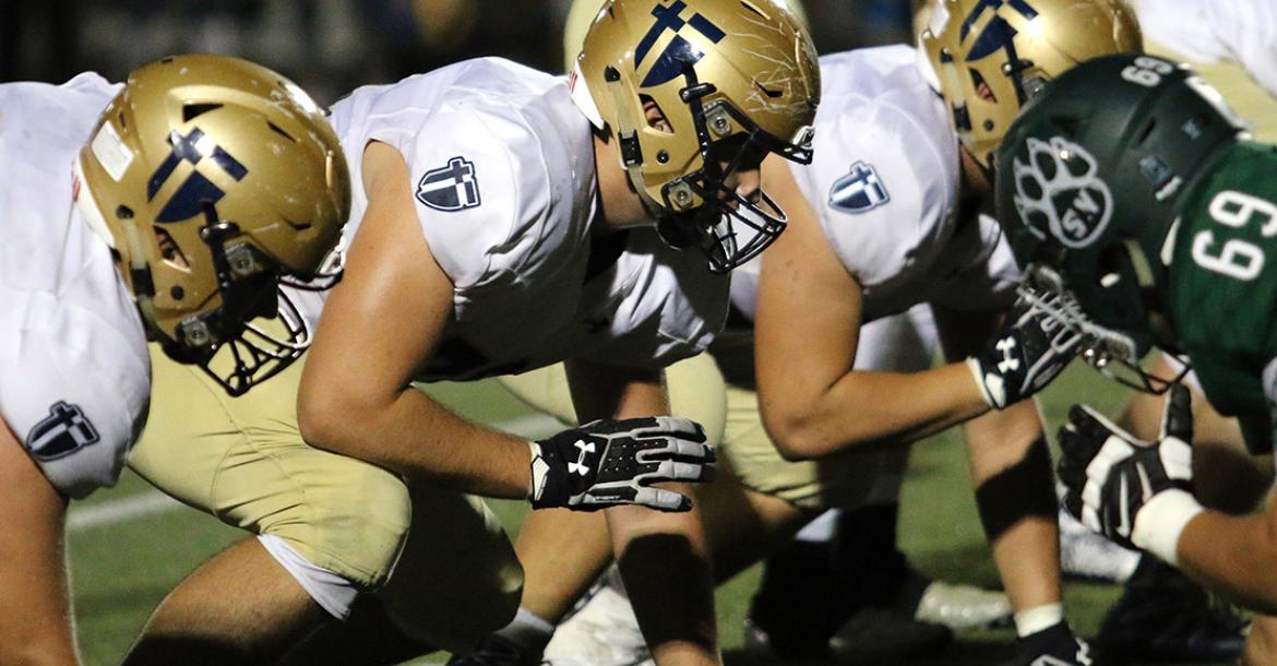 Aquinas lineman Joe Michalski, part of our "Recruiting Kansas" feature, signed with Oklahoma State during the Early Signing Period. (Photo by Susan Goodwyn)